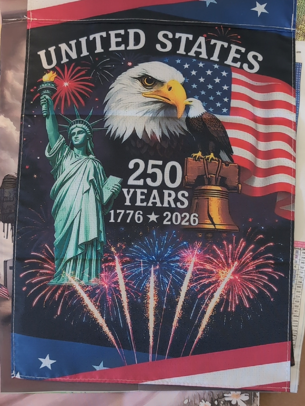 Garden flag 250 yrs USA